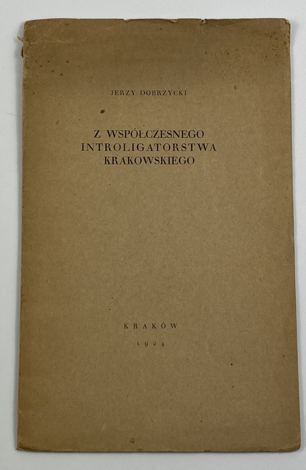 Dobrzycki Jerzy Z współczesnego introligatorstwa krakowskiego Kraków