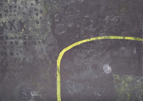 Black Space with Yellow line, 2016r., Oliwia Hildebrandt