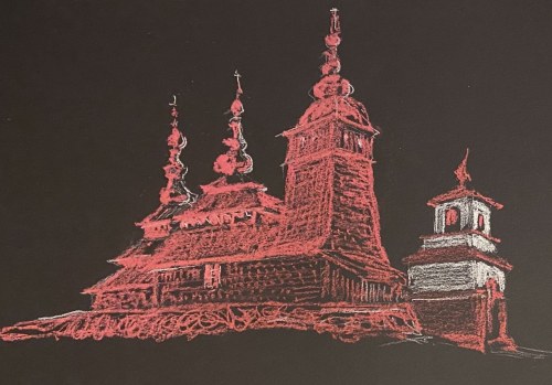 „Cerkiew w Owczarach koło Gorlic”, 2021, Janusz Sepioł
