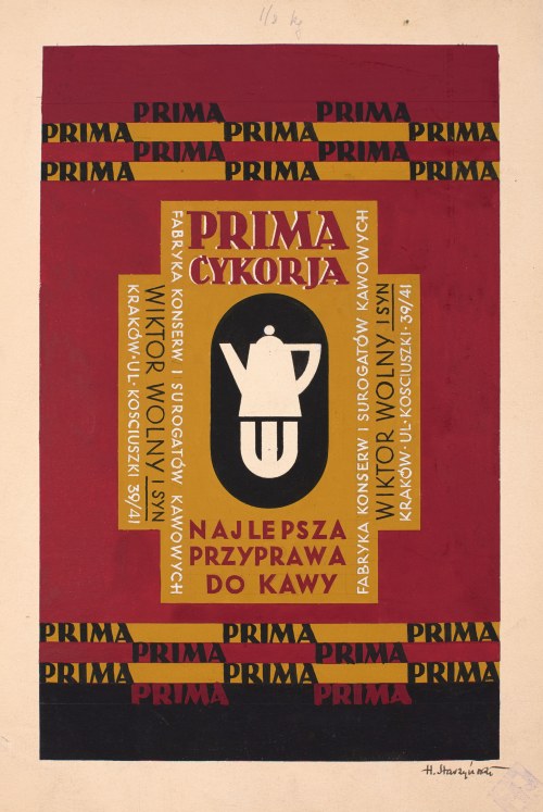 „Projekt opakowania Prima Cykoria”, 1938, Henryk Starzyński