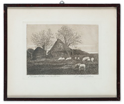 Szałasy rybackie nad Odrą, ok. 1910, Siegfried Laboschin
