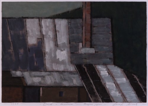 Dach z kominem, 1997, Leszek Misiak