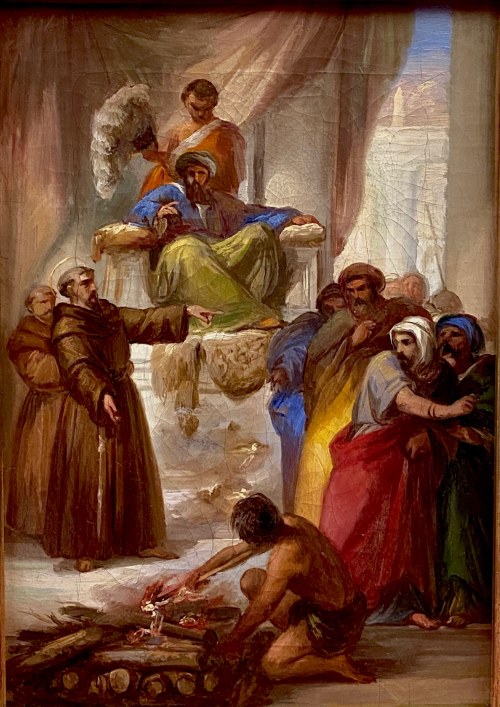 ''Spotkanie św Franciszka z sułtanem al Malikiem'', Eugène Delacroix