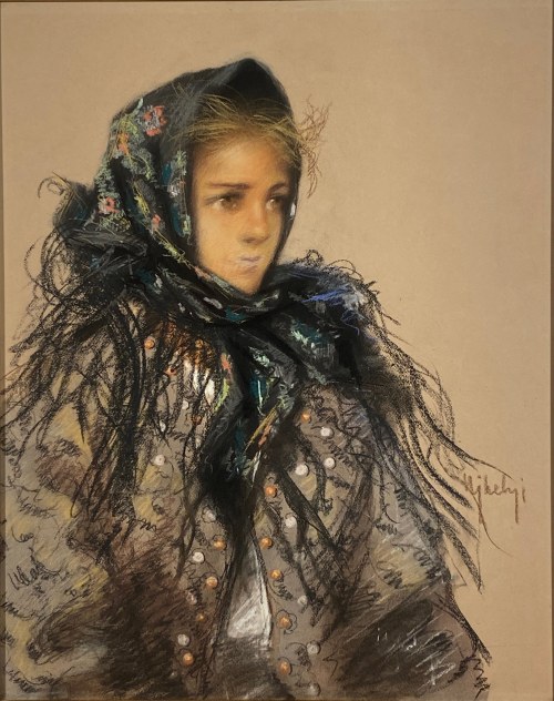 ''Portret uroczej Hucułki'', Józef Ujhelyi