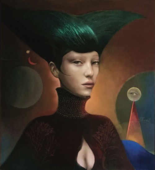 Portret z bryłą 2, 2021 r., Jacek Tyczyński