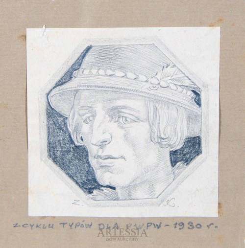 Głowa Górala - Projekt dla PWPW, 1930, Zygmunt Kamiński