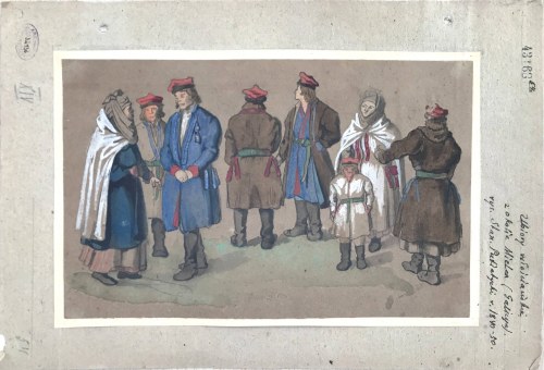 Ubiory włościańskie z okolic Mielca (Galicja), 1840 - 1850, Stanisław Putiatycki