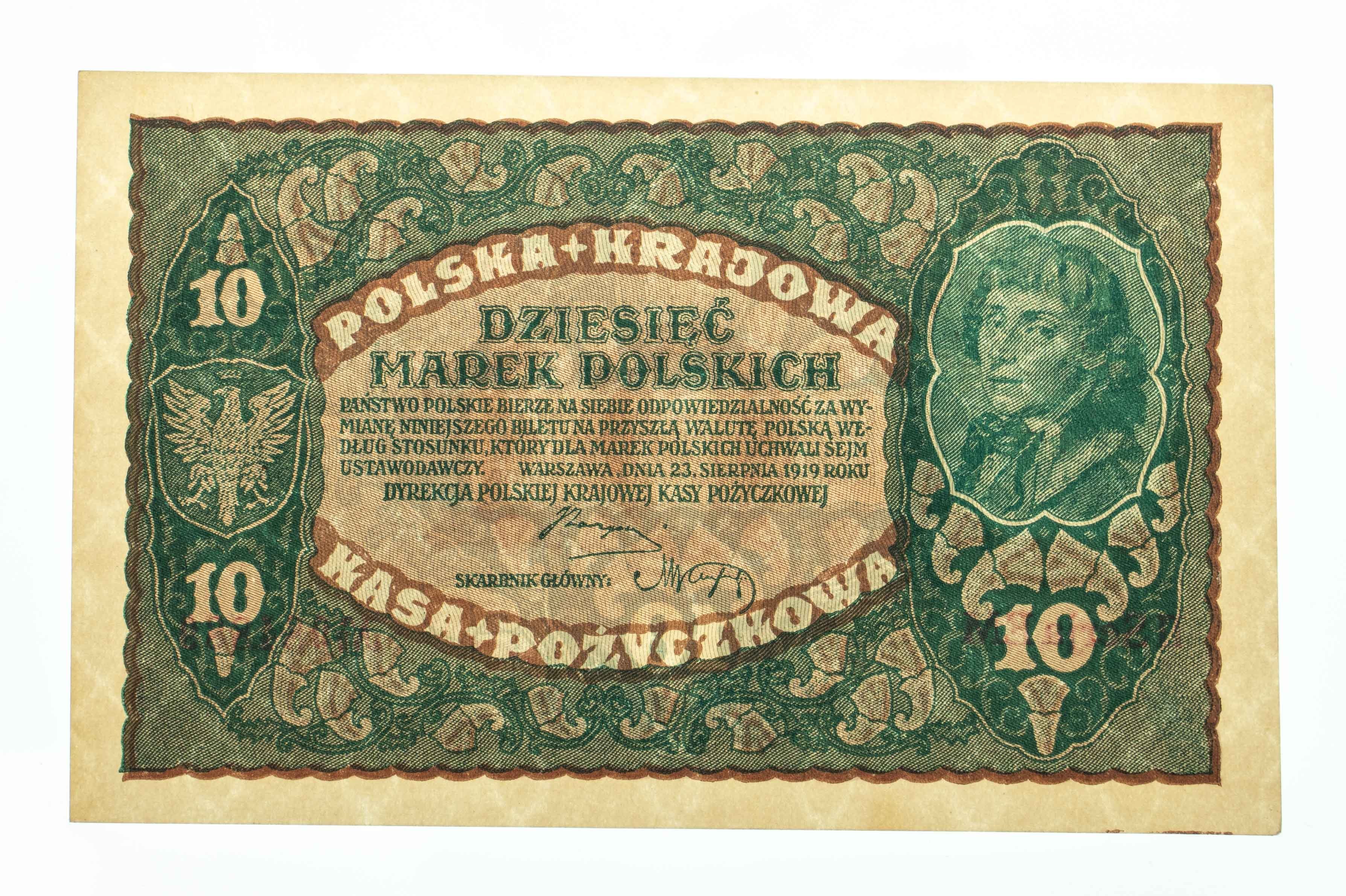 Polska, II Rzeczpospolita 1918-1939, 10 marek polskich 1919, II Serja