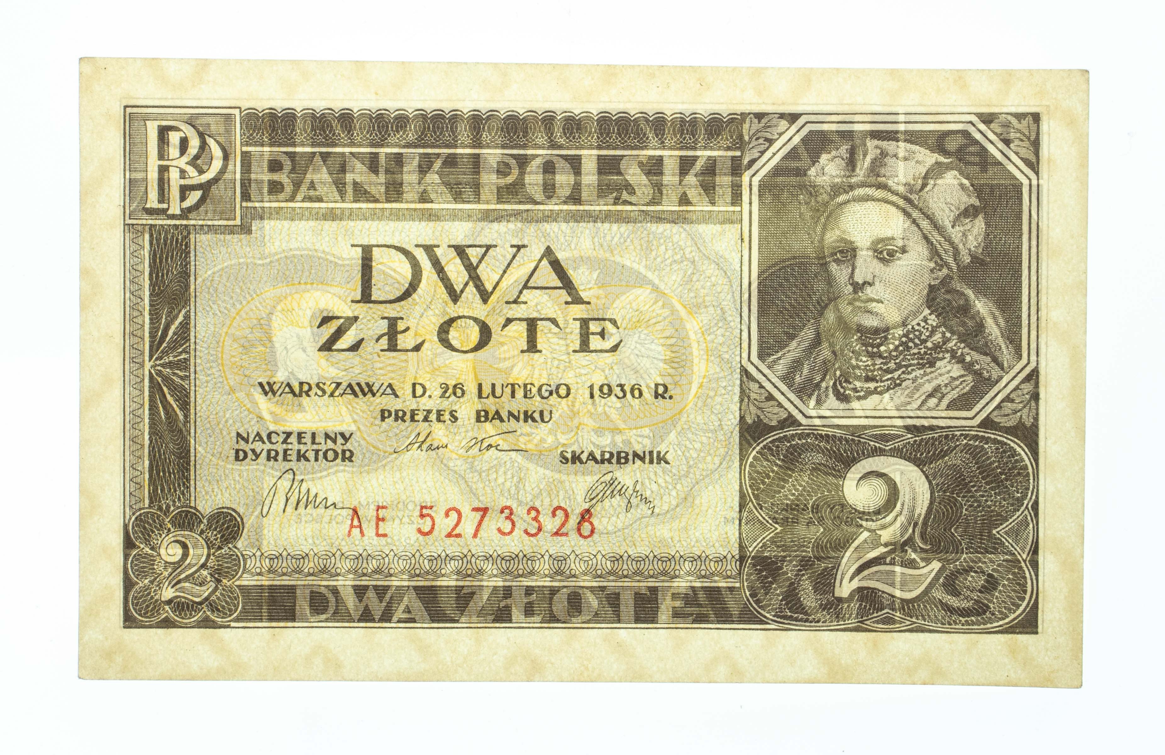 Polska, II Rzeczpospolita 1919 - 1939, 2 ZŁOTE, 26.02.1936, seria AE
