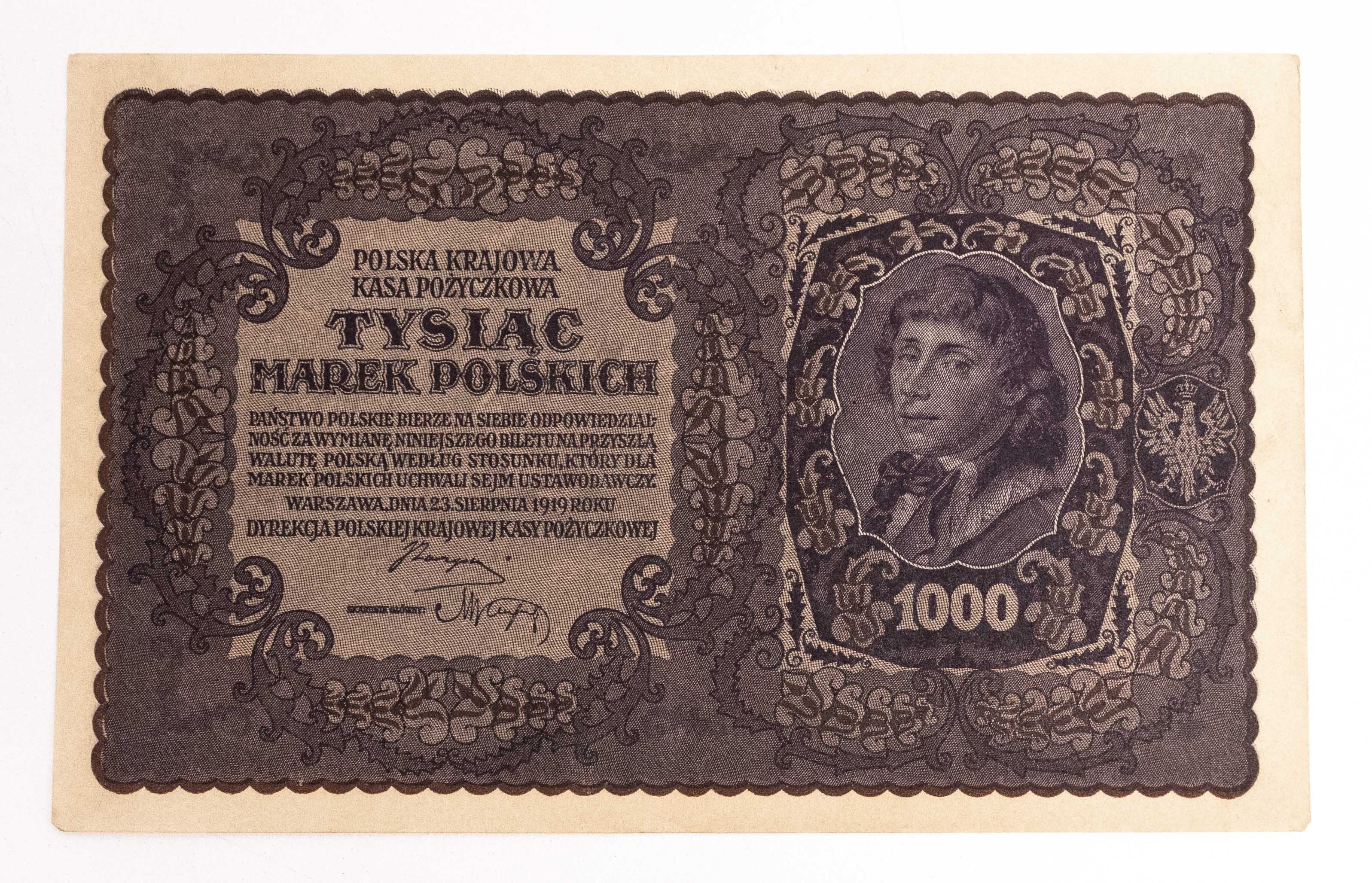Polen, Zweite Republik (1919 1939), 1000 polnische Mark 23.08.1919