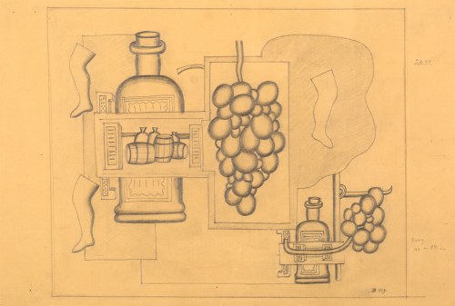 Winogrona i przedmioty, 1929, Marek Włodarski