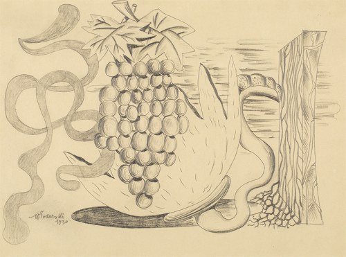 Martwa natura z winogronami, 1930, Marek Włodarski