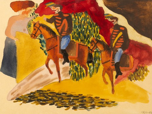 Dwaj jeźdźcy (Pożegnanie żołnierzy), 1931, Marek Włodarski