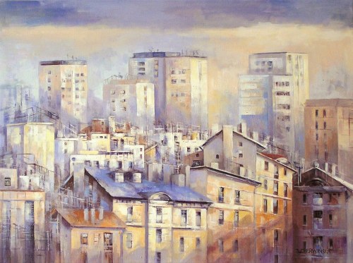 Miasto o świcie, 2020, Barbara Czerwińska