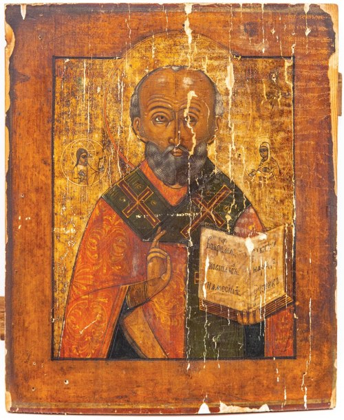 ŚWIĘTY MIKOŁAJ CUDOTWÓRCA, Rosja, XIX w., Ikona