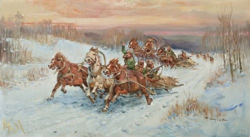 "Napad wilków", Mieczysław Krzyżak