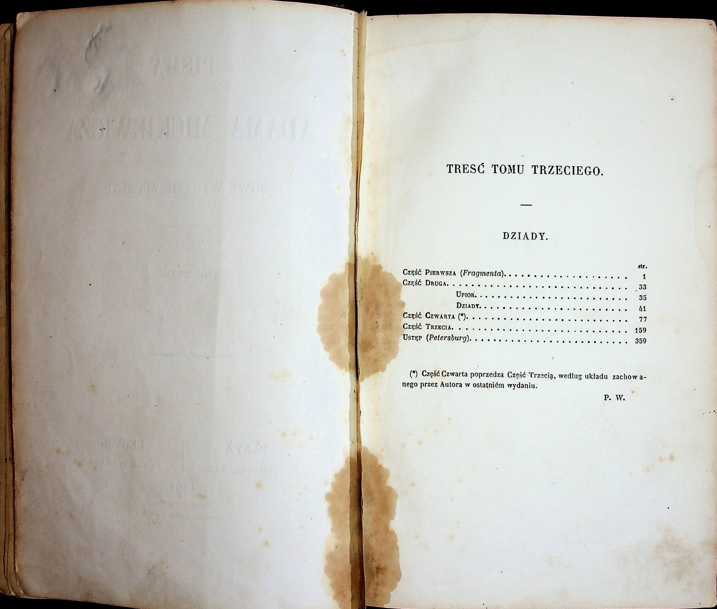 Mickiewicz Adam Dziady Pierwsze Pełne Wydanie ParyŻ 1861 Internetová Aukce Licitace Online 4847