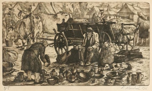 Na targu, 1926, Karol Mondral