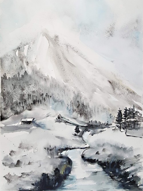 "Pejzaż w górach", Alina Maslakova