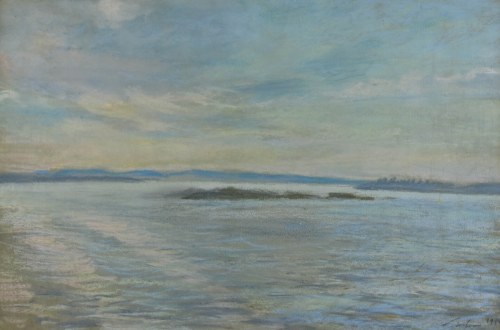 Pejzaż nadwodny, 1950, Władysław Serafin