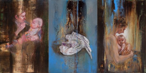 Tryptyk z serii: "Rytuały", 2019, Barbara Porczyńska