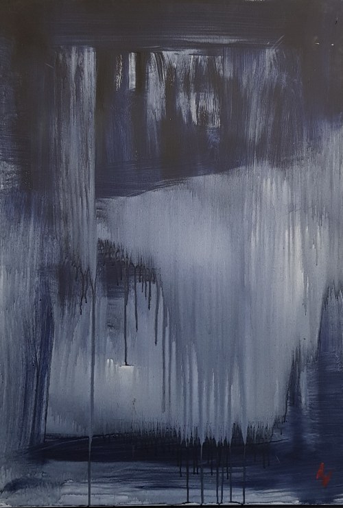 Zamarźnięty wodospad, 2018r., Agnieszka Słońska-Więcek