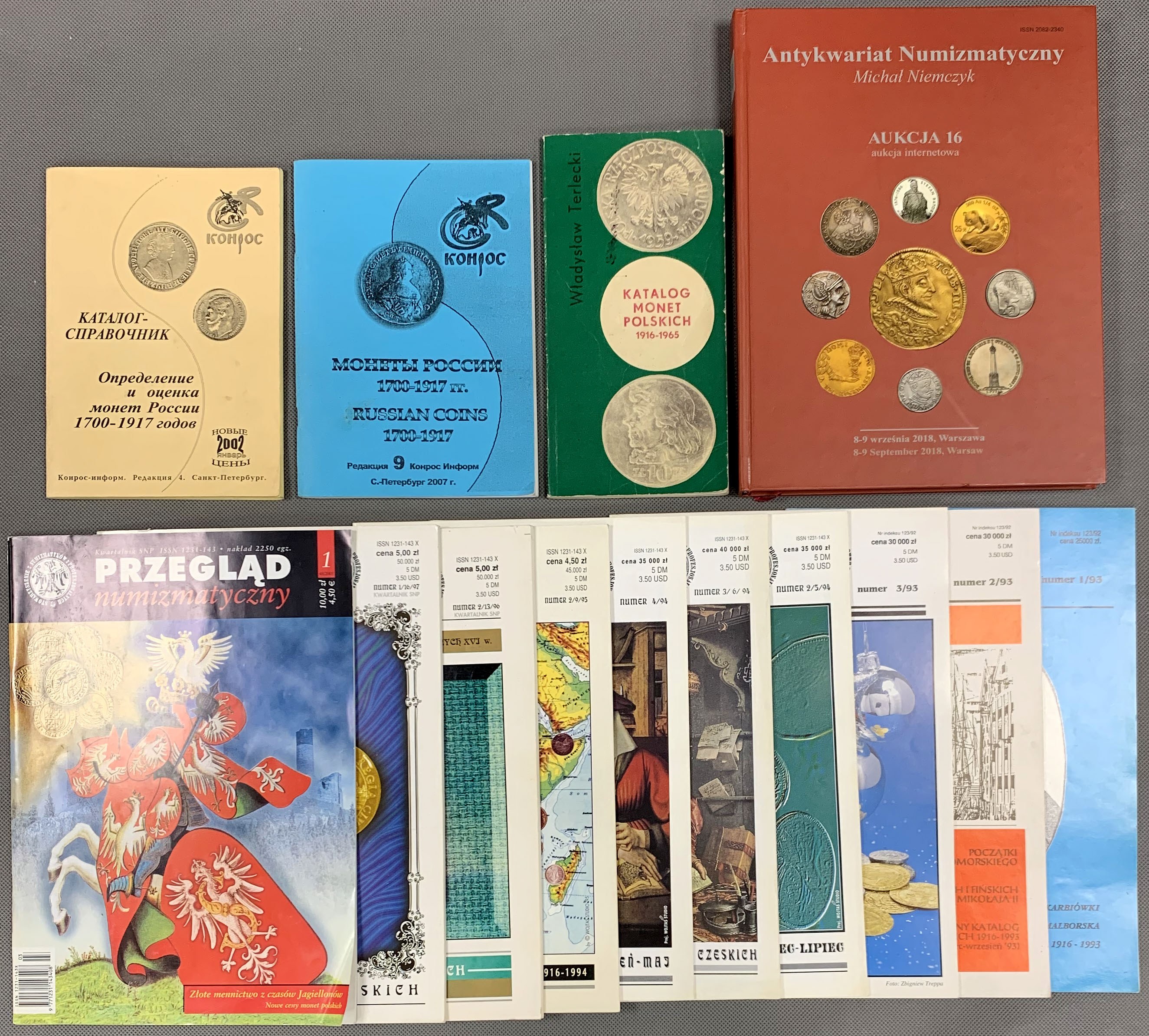 Catalogs and "Numismatic Review" (14pcs) Online auction / Online