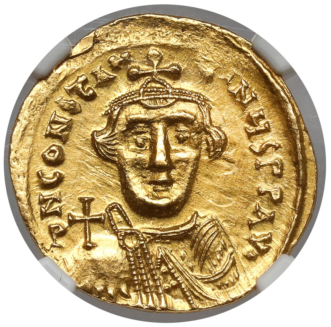 Konstans II (641668 AD) Solid, Konstantynopol Aukcja