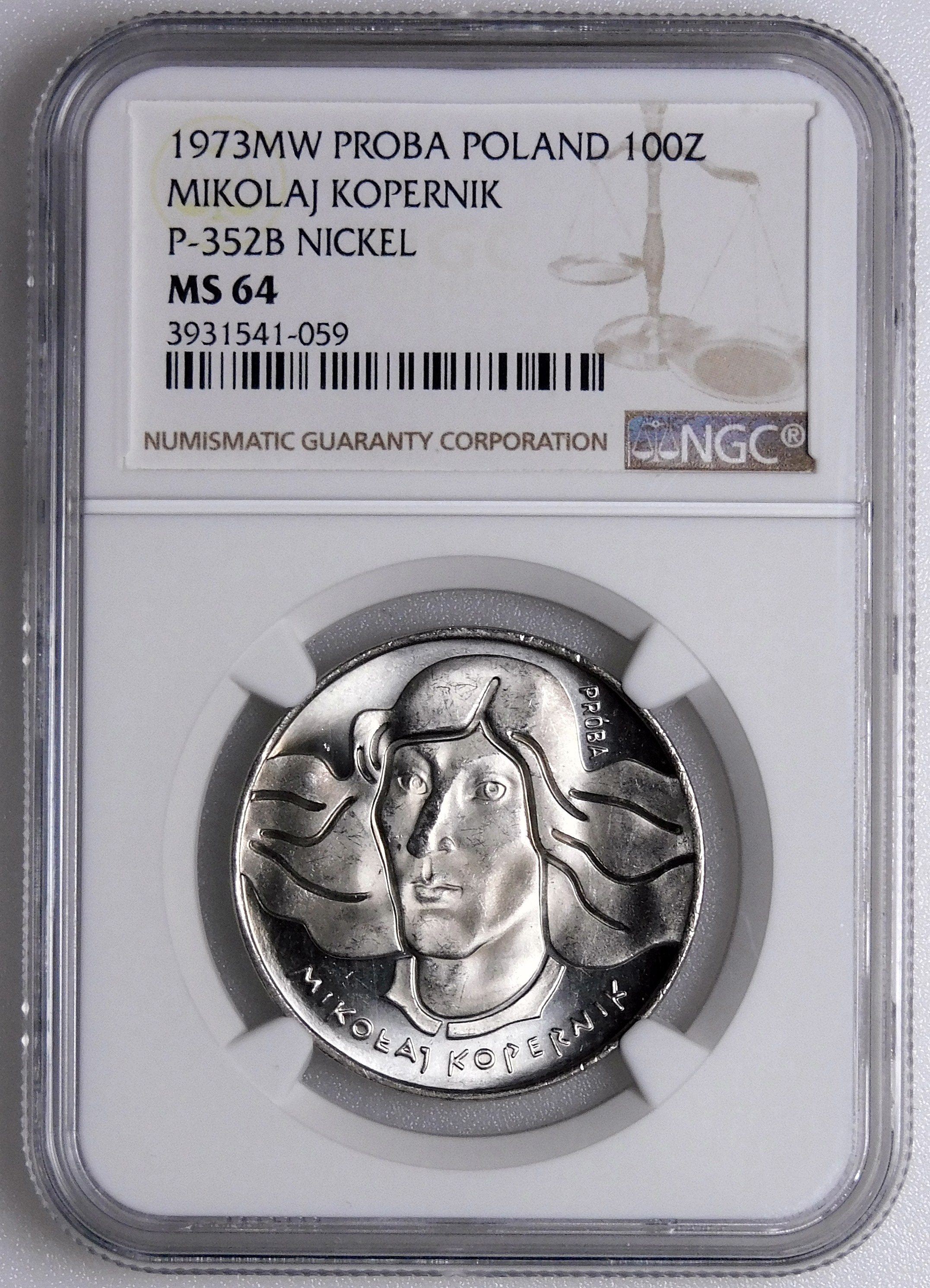 PRÓBA NIKIEL 100 złotych 1973 Mikołaj Kopernik - Aukcja internetowa ...