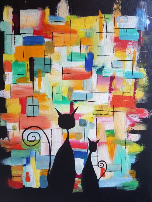 Two cats, 2021, Dorota Raczyńska