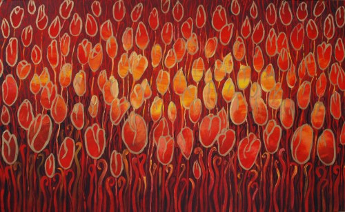 Tulipany. Ostatnie promienie słońca, 2021, Beata Gaudy