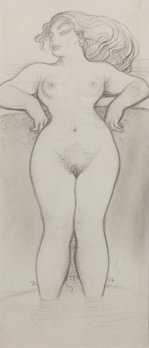 Akt w wodzie, 1956, Stefan Żechowski