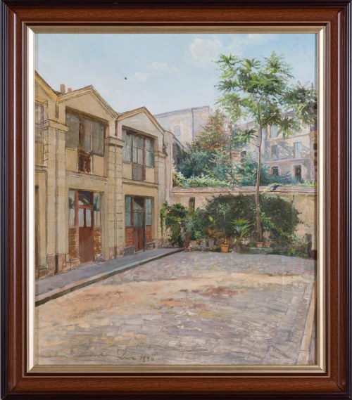 Paryski zaułek polskich artystów, 1893, Antoni Kamieński