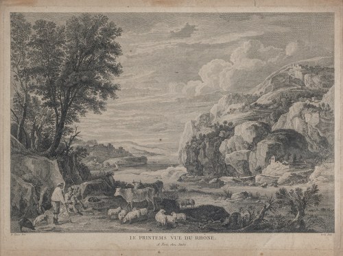 Jorma (Thomas Major 1714-1799), Le Printems vue du Rhone [Wiosna nad Rodanem], 1750-1774, David Teniers Młodszy