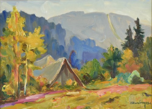 Pejzaż górski, 1973, Michał Kwaśny