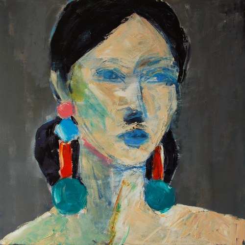 Portret z kolczykami 2020, Anna Zawadzka-Dziuda
