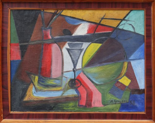Martwa natura z paletą, 1958, Antoni Grabarz