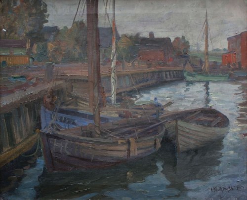 (1908-1978) Łodzie na Helu, Ignacy Klukowski
