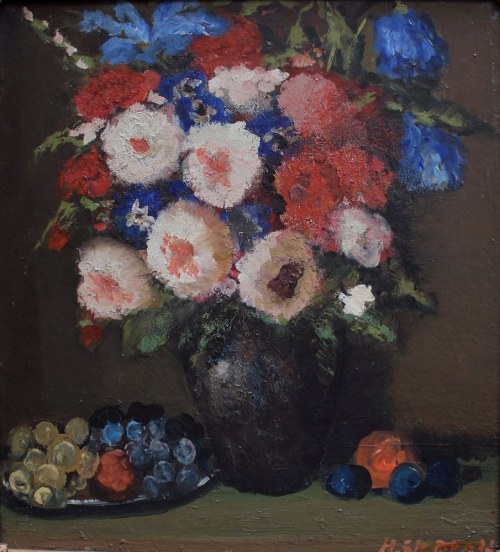 (1906-1979) Martwa natura z kwiatami w wazonie, Henryk Siedlanowski