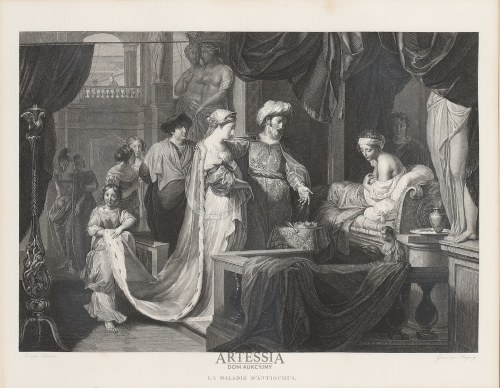 ryt. Pierre Charles Baquoy (1759-1829), wg. obrazu Gerarda de Lairesse (1641-1711), Antioch i Stratonike, XIX w., Alexandre Joseph Desenne