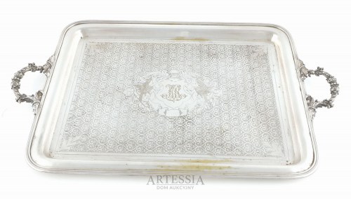 Warszawa, 1824-1944, Taca z monogramem KR?, 1896-1915, Fraget