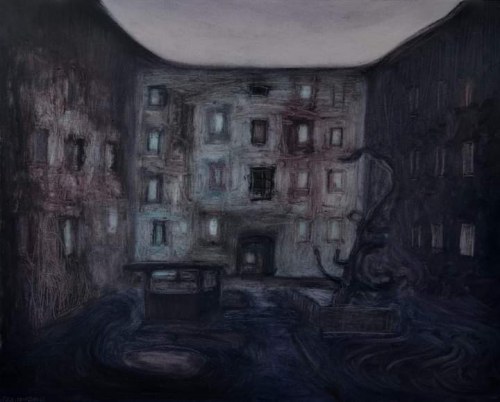 MOJE PODWÓRKO, 65 x 81 cm., Łukasz Breitenbach