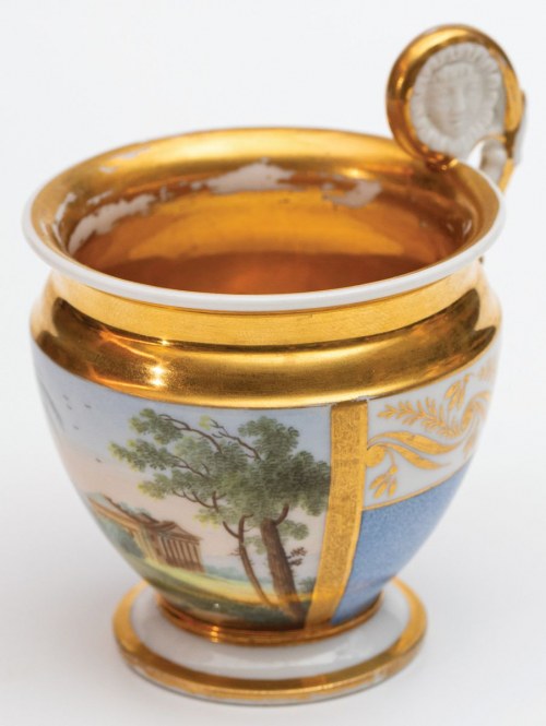 Rosja, Moskwa, Aleksander Popow, ok. 1830, Filiżanka Z Klasycystycznym Pałacem