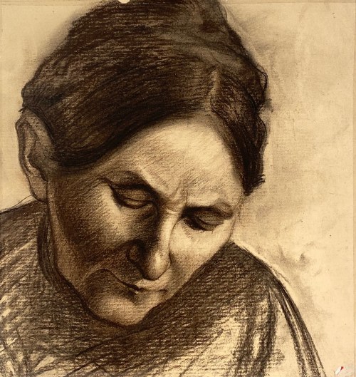 ''Portret pochylonej kobiety'', Hieronim Malina