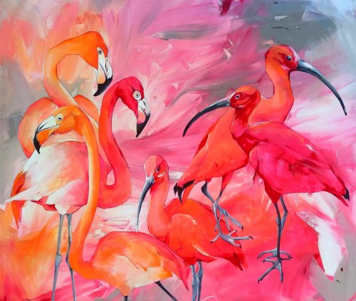 Flamingi kontra Ibisy, 2021, Sylwia Wenska