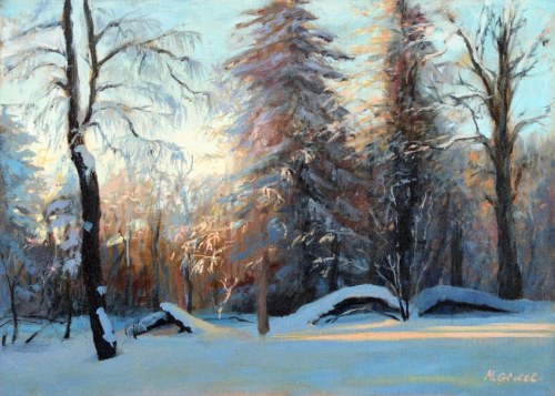 Winter forest, 2021 r., Małgorzata Gidel
