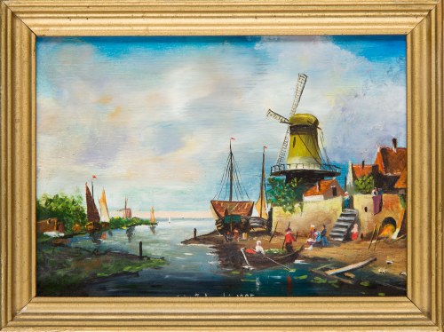 XX / XXI w., Pejzaż holenderski, 1995, Edward Zalewski