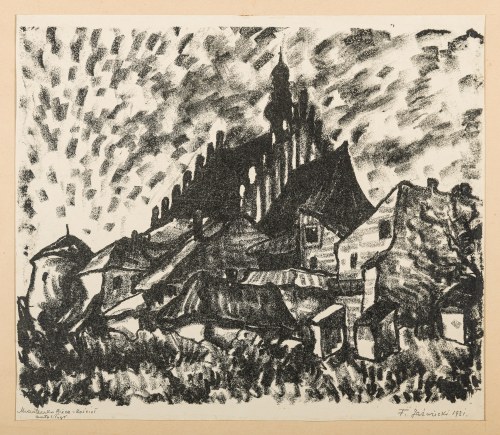 Miasteczko Biecz -Kościół, 1931, Franciszek Jaźwiecki
