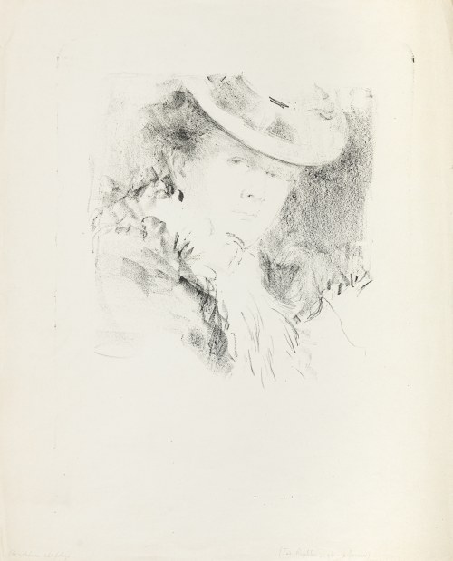 Portret kobiety w kapeluszu (Głowa P. J), początek XX w., Tadeusz Rychter