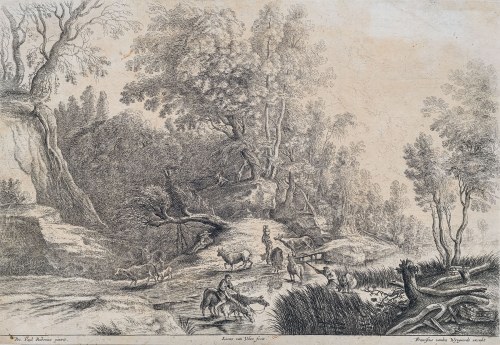 Przy wodopoju; połowa XVII w., Uden Lucas van